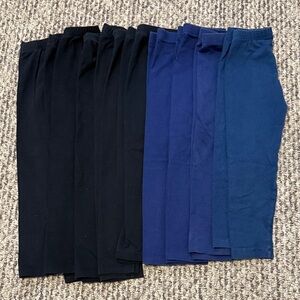 Bundle of toddler girls leggings 3T black blue lot